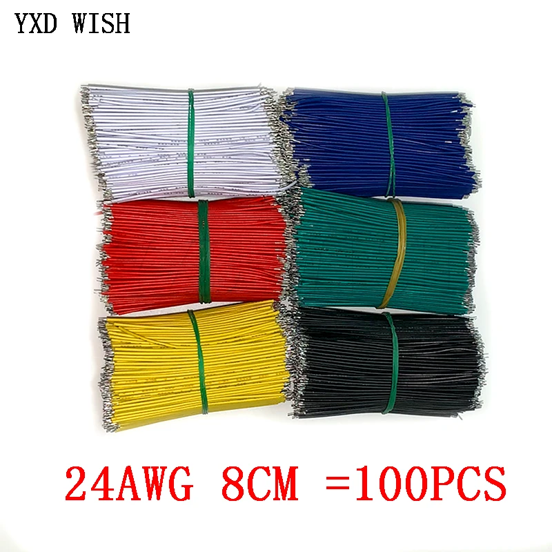 100PCS/Lot Tin-Plated Breadboard PCB Solder Cable 24AWG 8cm Fly Jumper Wire Cable Tin Conductor Wires 1007-24AWG Connector Wire
100PCS/Lot Tin-Plated Breadboard PCB Solder Cable 24AWG 8cm Fly Jumper Wire Cable Tin Conductor Wires 1007-24AWG Connector Wire