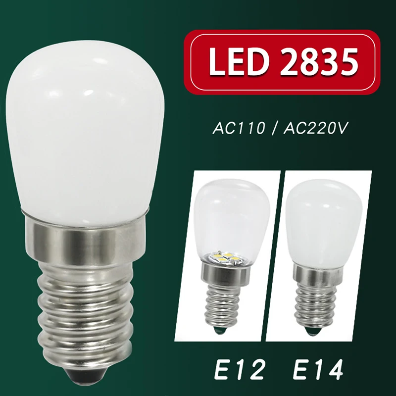 

Mini E14 E12 COB LED Light Blub 2835 SMD Glass Lamp for Refrigerator Fridge Freezer sewing machine Home Lighting