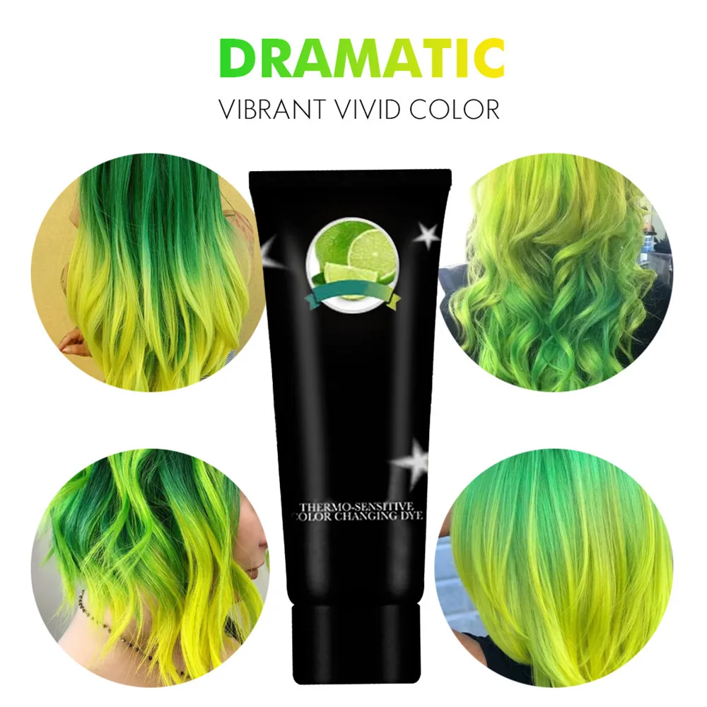 Hair Dye Cream Thermochromic Color Changing Semi-Permanent Gray Blue Hair Color Thermo Sensing Color Hair Wax Hair Styling Tools 
Hair Dye Cream Thermochromic Color Changing Semi-Permanent Gray Blue Hair Color Thermo Sensing Color Hair Wax Hair Styling Tools