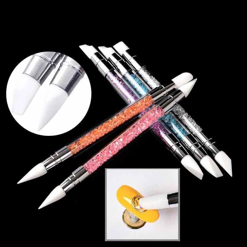 2 in 1 Dual-Ended Nail Art Silicone Sculpture Pen DIY Painting Glitter Rhinestone Acrylic Manicure Dotting Tool
2 in 1 Dual-Ended Nail Art Silicone Sculpture Pen DIY Painting Glitter Rhinestone Acrylic Manicure Dotting Tool