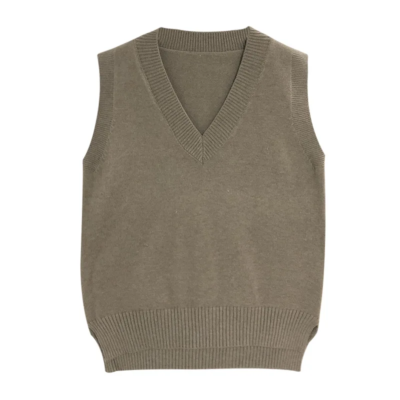 2020 Autumn New Women Sleeveless V-neck Knitted Sweaters Solid Loose Vest Tops Sweater Casual Outwear Shirts 
2020 Autumn New Women Sleeveless V-neck Knitted Sweaters Solid Loose Vest Tops Sweater Casual Outwear Shirts