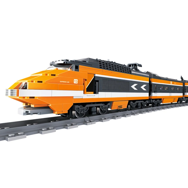 KAZI 98223 1260pcs Battery Powered Electric Sky High-Speed Train Horizon Express Building Block Toys For Children 98201 | Игрушки и