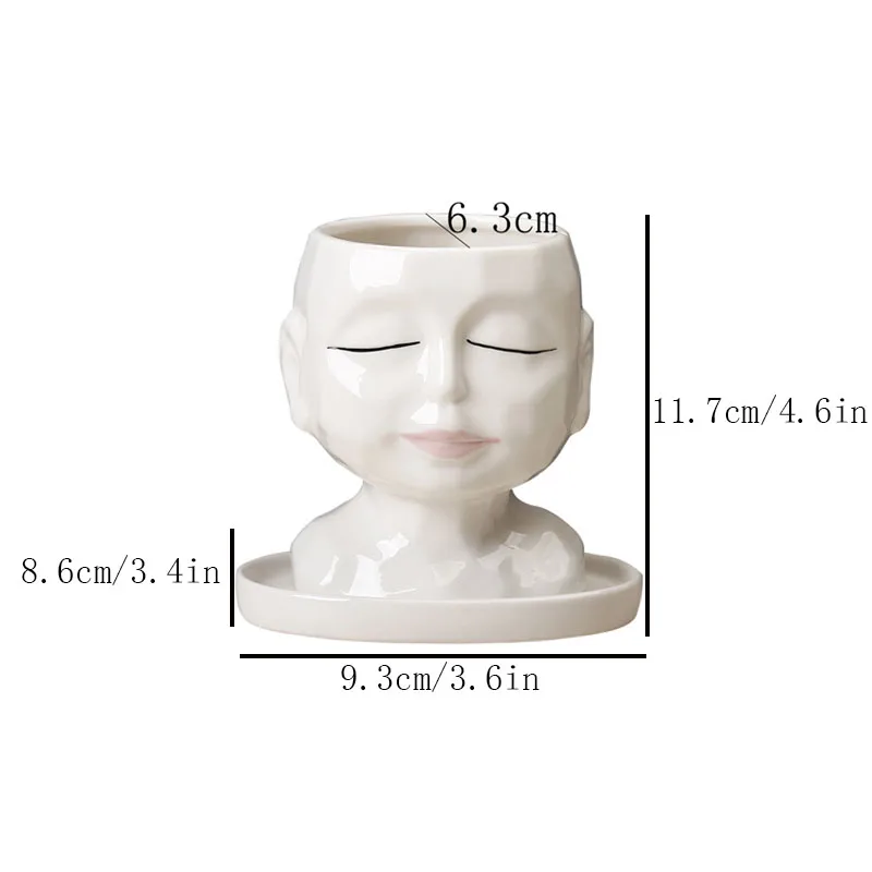 Ceramic Succulents Face Vase Nordic Style Flower Pot Head Home Decor Balcony Garden Ornaments Living Room Desktop Decoration
Ceramic Succulents Face Vase Nordic Style Flower Pot Head Home Decor Balcony Garden Ornaments Living Room Desktop Decoration