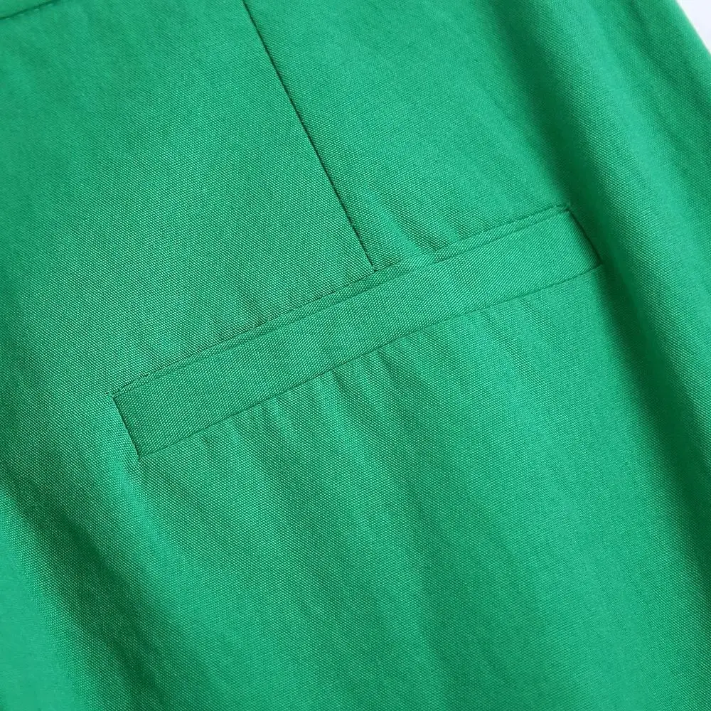 Za 2021 Tide women Pantalon high waist Wide-leg pants Female pocket Business OL Slacks fashion zipper loose streetwear Trousers 
Za 2021 Tide women Pantalon high waist Wide-leg pants Female pocket Business OL Slacks fashion zipper loose streetwear Trousers