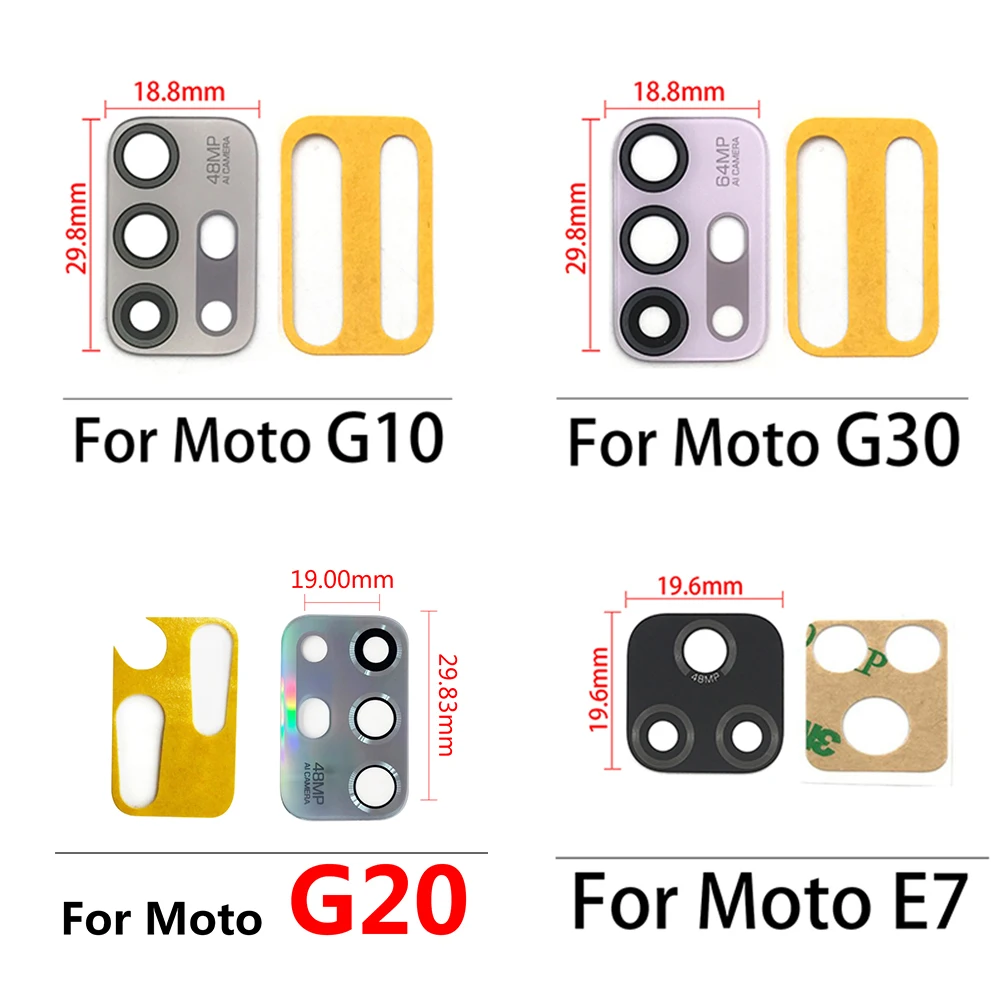 Новинка 100% года стеклянный объектив задней камеры для Motorola Moto E7 E6 Plus Play E 2020 G10 G20 G30