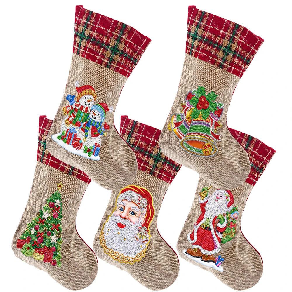 New 5D DIY Special Shaped Diamond Painting Christmas boots Bag Linen Christmas Socks Gift Bag Candy Bag
New 5D DIY Special Shaped Diamond Painting Christmas boots Bag Linen Christmas Socks Gift Bag Candy Bag