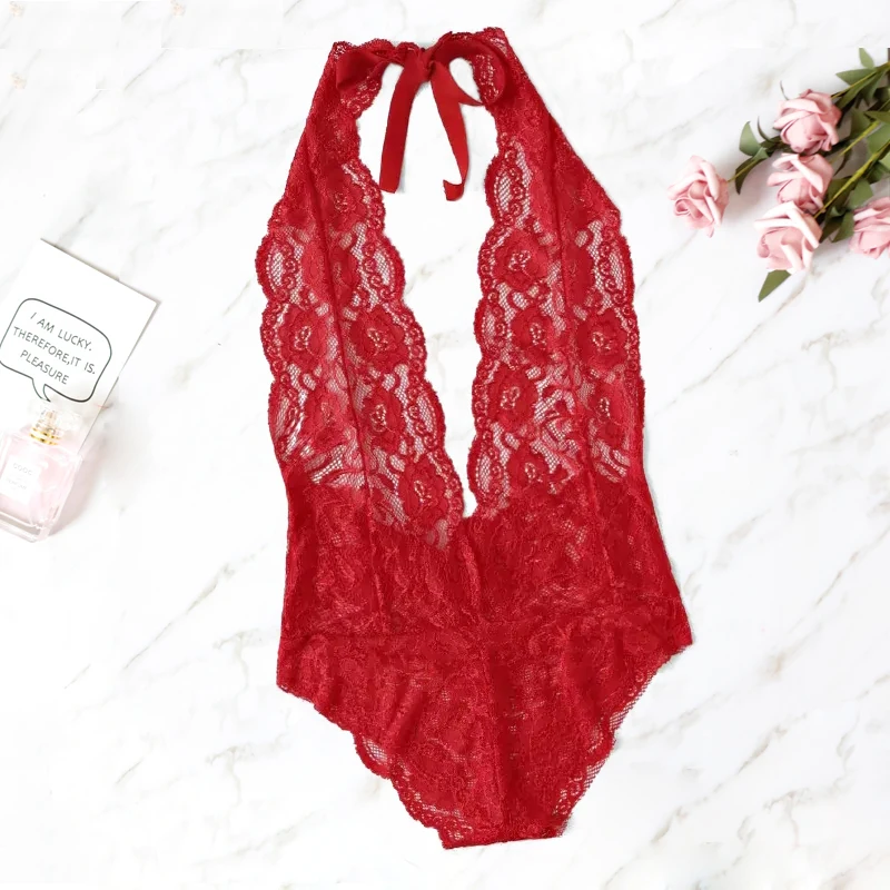 New Sexy Red Lace Bodysuit Women Sleeveless Mesh Sheer Jumpsuit Rompers Skinny Lace Playsuits Overalls Macacao Feminino HB170
New Sexy Red Lace Bodysuit Women Sleeveless Mesh Sheer Jumpsuit Rompers Skinny Lace Playsuits Overalls Macacao Feminino HB170