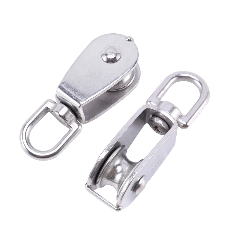 2Pcs 25MM Single Pulley Block in 304 Stainless Steel M25 Pulley Roller Loading 400kg - Silver
2Pcs 25MM Single Pulley Block in 304 Stainless Steel M25 Pulley Roller Loading 400kg - Silver