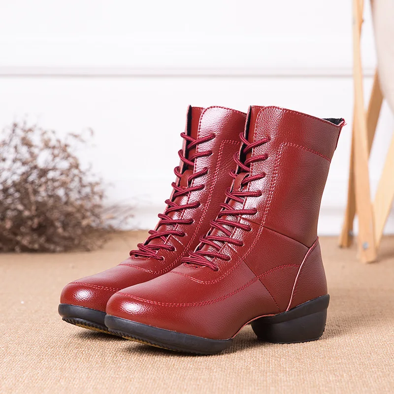 Women's Boots Autumn and Winter Plush Dance Boots Soft Soled Leather Zipper Soft Soled Women's Shoes Ox Tendon Soled Dance Shoes
Women's Boots Autumn and Winter Plush Dance Boots Soft Soled Leather Zipper Soft Soled Women's Shoes Ox Tendon Soled Dance Shoes