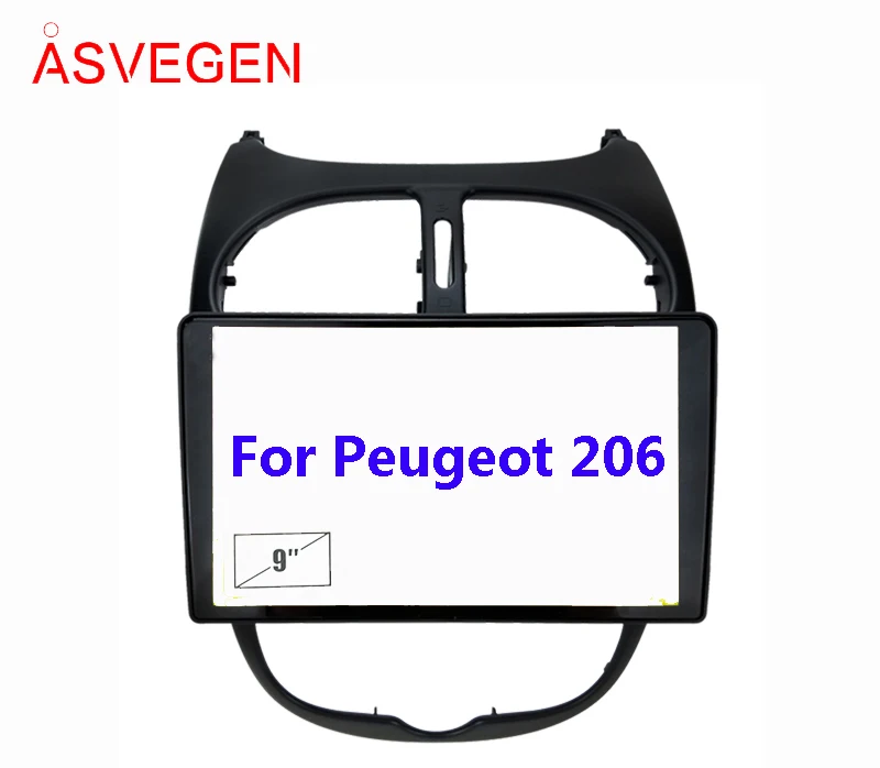 

Asvegen Car Radio Fascia Frame For Peugeot 206 Car Dvd Frame Install Panel Dash Mount Installation Dashboard