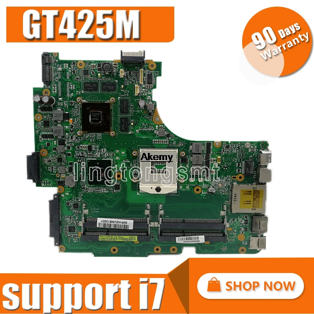 N53JQ Laptop Motherboard 3*memory slots For Asus N53JF N53JQ N53J N53JG GT425M support i7 original Mainboard 100% test ok 
N53JQ Laptop Motherboard 3*memory slots For Asus N53JF N53JQ N53J N53JG GT425M support i7 original Mainboard 100% test ok