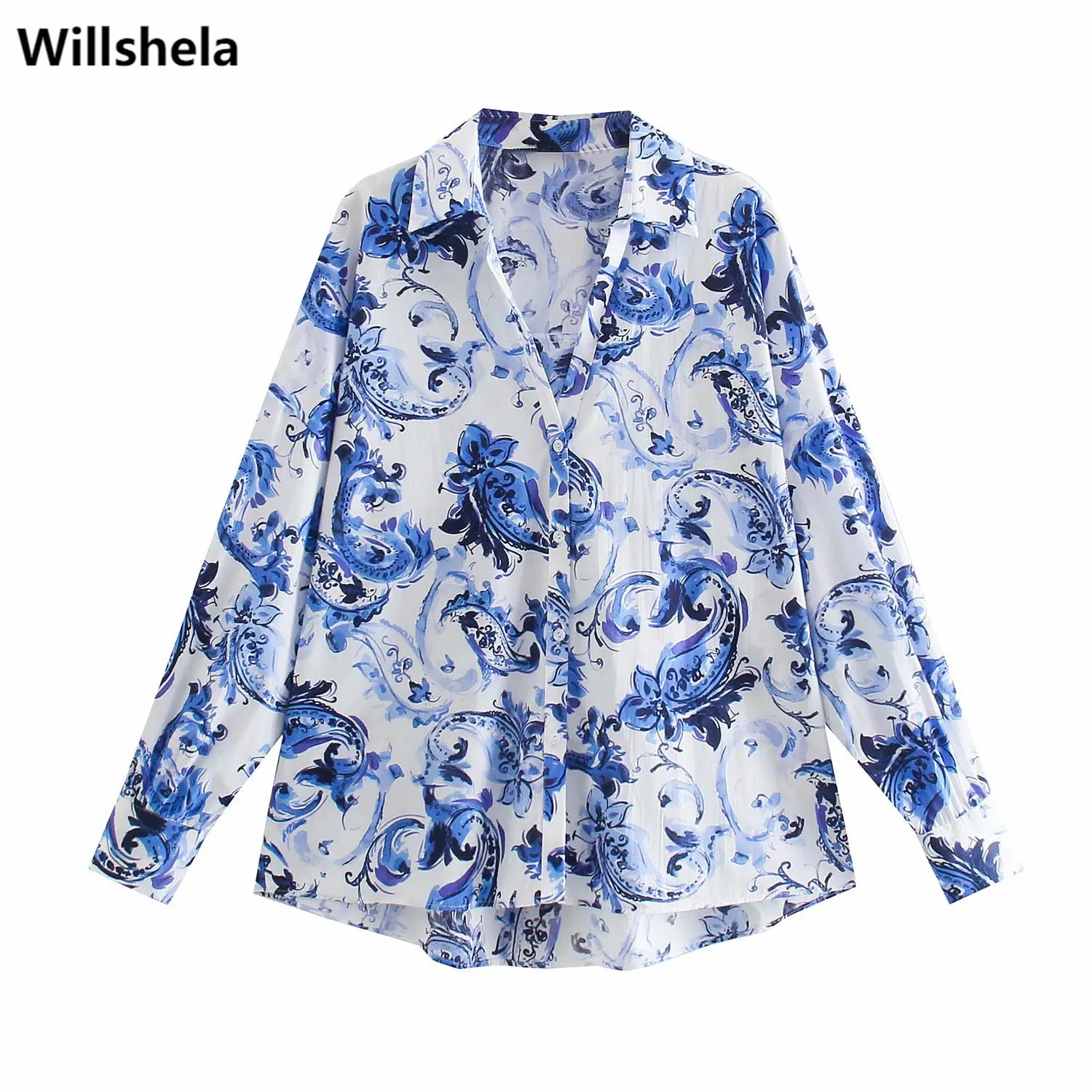 Willshela Women Fashion Printed Single Breasted Shirts Long Sleeves V-Neck Vintage Female Blouse Chic Tops
Willshela Women Fashion Printed Single Breasted Shirts Long Sleeves V-Neck Vintage Female Blouse Chic Tops