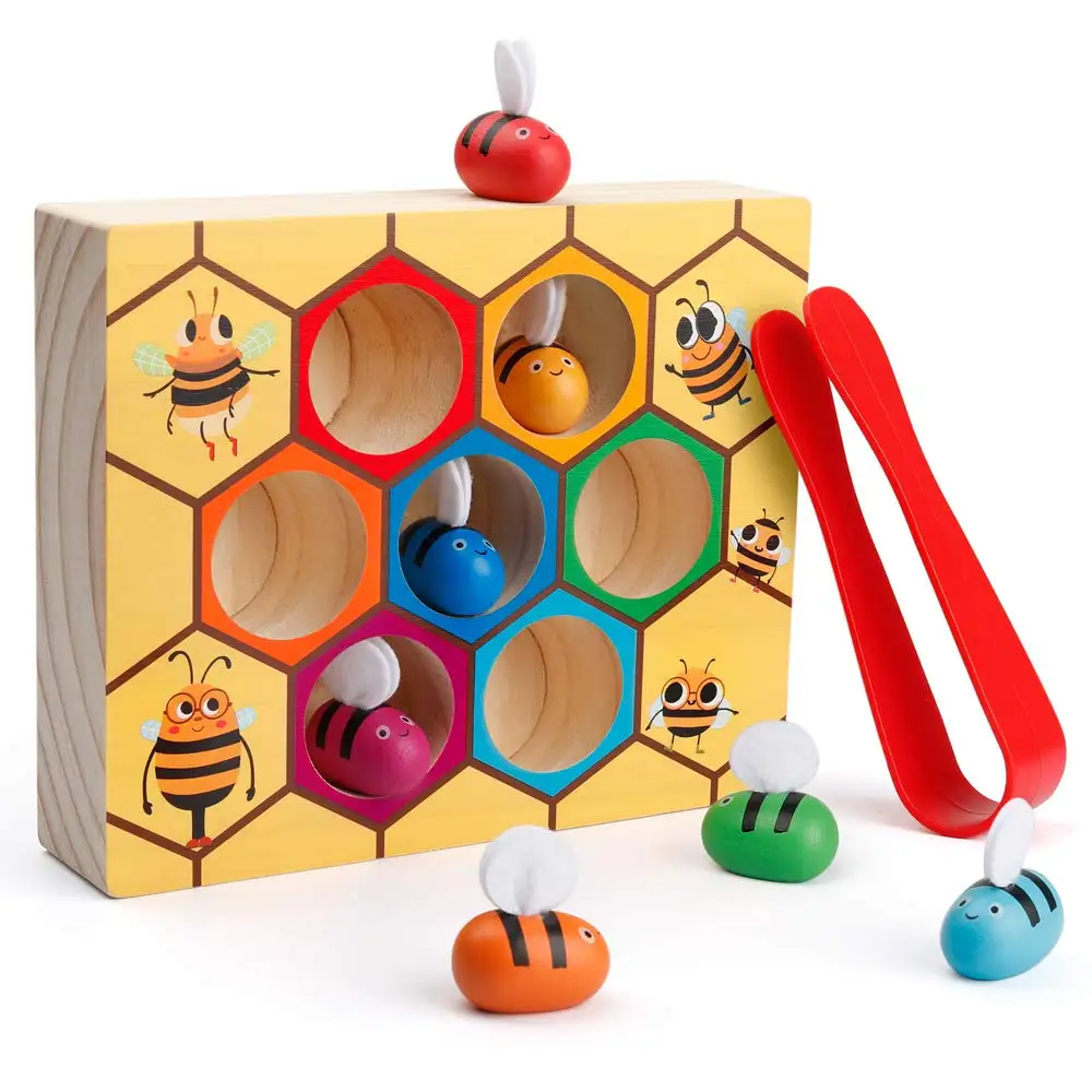 2109 Kindergarten Fine Sports Skills Toys, Honeycomb Matching Game with Clamps, Montessori Wood Color Classification Mosaic, 2-3
2109 Kindergarten Fine Sports Skills Toys, Honeycomb Matching Game with Clamps, Montessori Wood Color Classification Mosaic, 2-3