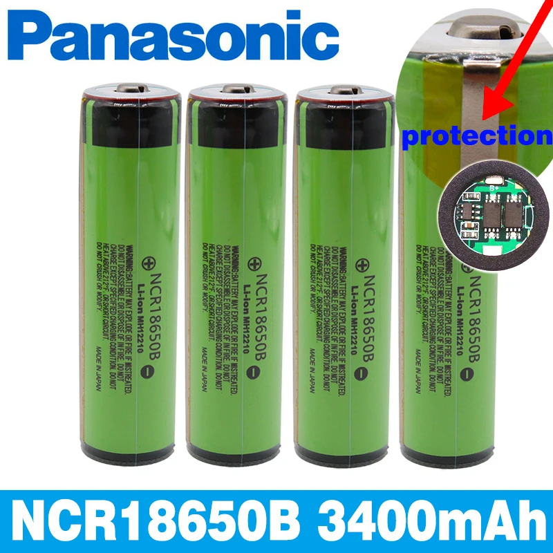 Panasonic 100% оригинал Защищенный 18650 NCR18650B Перезаряжаемые литий ионная