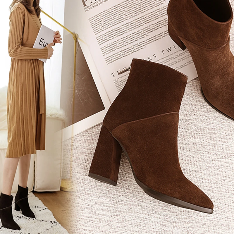women Ankle boots Genuine Leather plus size 22-26.5 cm feet length ankle boots pointed toe side zipper winter shoes women
women Ankle boots Genuine Leather plus size 22-26.5 cm feet length ankle boots pointed toe side zipper winter shoes women