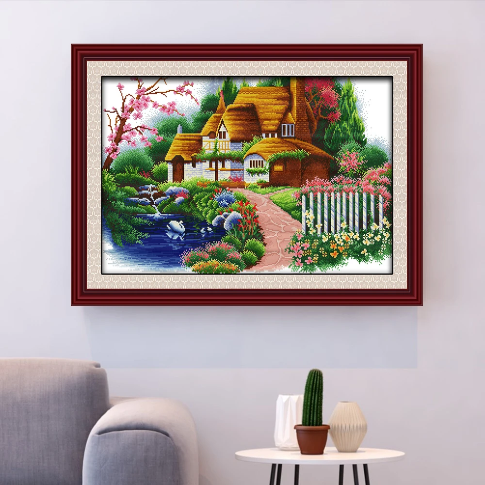 HUACAN Cross Stitch House Kits 14ct 11ct White Canvas Cross Stitch City Set DIY Embroidery Needlework Gift
HUACAN Cross Stitch House Kits 14ct 11ct White Canvas Cross Stitch City Set DIY Embroidery Needlework Gift