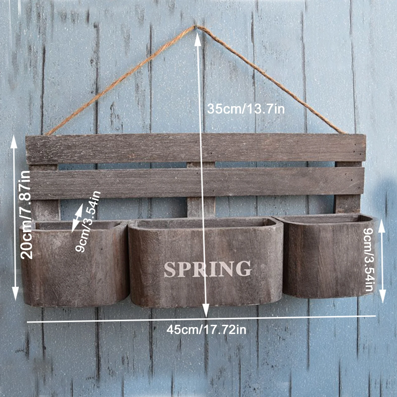 Wall Hanging Wooden Flower Basket Country Style Home Vintage Flower Pot Holder Beautiful Wall-mounted Flower Baskets Decoration
Wall Hanging Wooden Flower Basket Country Style Home Vintage Flower Pot Holder Beautiful Wall-mounted Flower Baskets Decoration