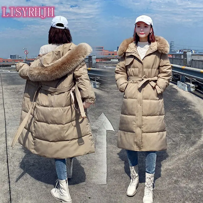 Women X-long Thicken Jacket 2020 Winter Solid Slim Belt Parkas With Fur Collar Hooded Oversized Thick Chaquetas Mujer
Women X-long Thicken Jacket 2020 Winter Solid Slim Belt Parkas With Fur Collar Hooded Oversized Thick Chaquetas Mujer