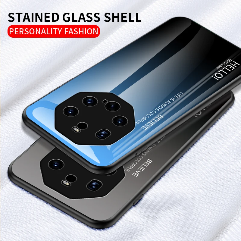For Huawei Mate 40 RS Case Gradient Color Tempered Glass Cover For Huawei Mate 40RS Shockproof Coques
For Huawei Mate 40 RS Case Gradient Color Tempered Glass Cover For Huawei Mate 40RS Shockproof Coques