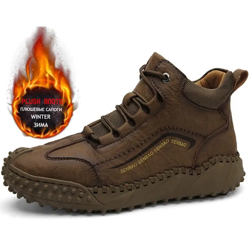 Winter Men's Boots Plush Warm Men's Snow Boots Waterproof Outdoor Leather Men Work Boots Men's Motorcycle Boots Roman Hombre New
Winter Men's Boots Plush Warm Men's Snow Boots Waterproof Outdoor Leather Men Work Boots Men's Motorcycle Boots Roman Hombre New