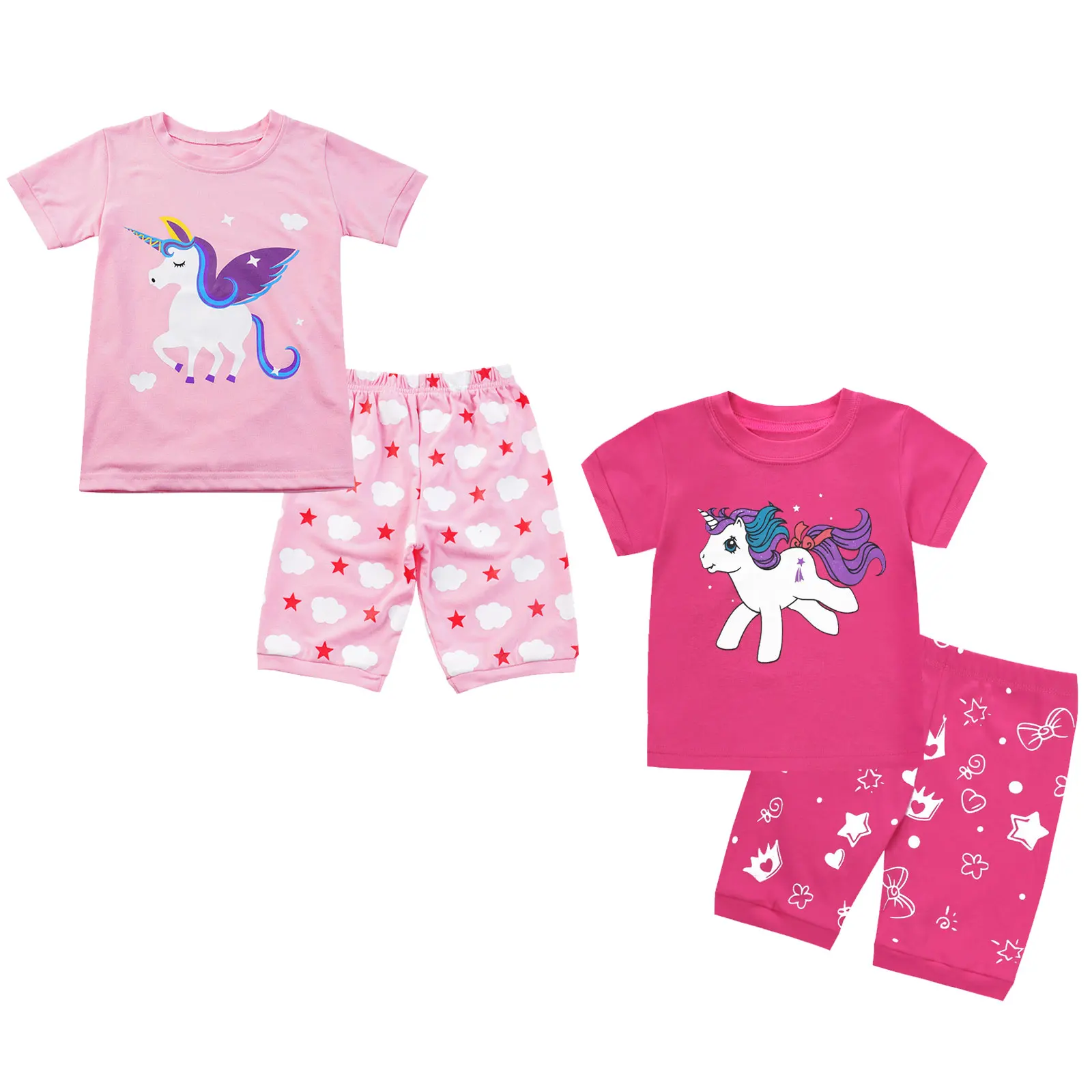 Kids Girls Summer Sleepwear Suit Cotton Short Sleeves T-shirt And Shorts 2Pcs Sets Baby Girls Cute Cartoon Pajamas Night Wear
Kids Girls Summer Sleepwear Suit Cotton Short Sleeves T-shirt And Shorts 2Pcs Sets Baby Girls Cute Cartoon Pajamas Night Wear