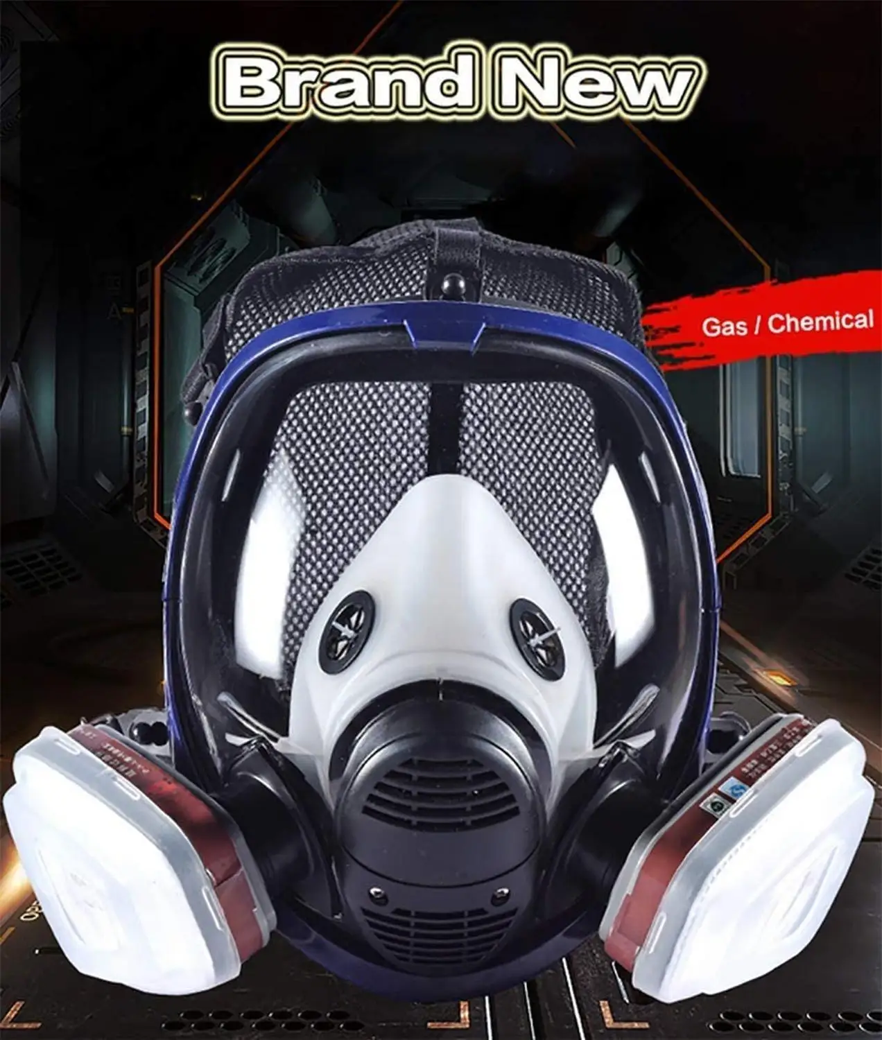 Gas Mask Respirator with Canister Filter Widely Used For Organic Paint Spary Acid Dust Pesticide Protection Chemical mask | Безопасность