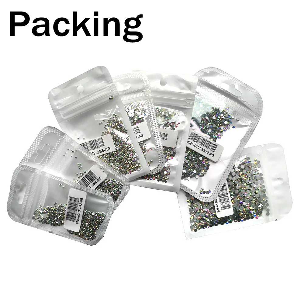 Different Size Crystal Clear Flatback Nail Art Rhinestone Nails stud beauty Glitter Strass DIY Nail art decoration