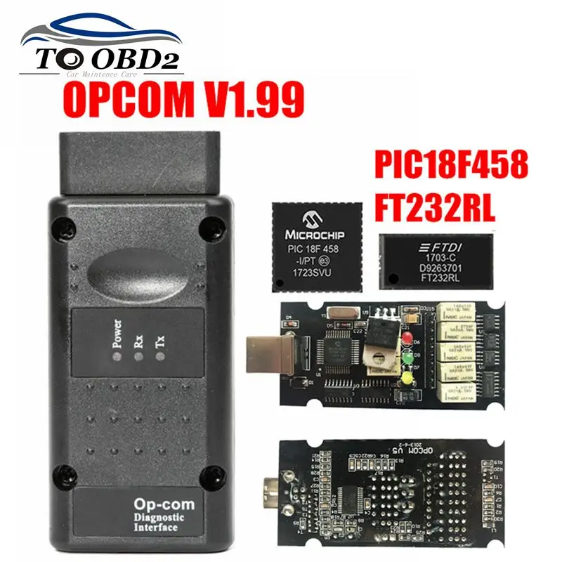 

Firmware V1.99 OPCOM V1.99/1.95/1.78/1.70/1.65/1.59 For Opel OBD2 OP COM/OPCOM Diagnostic Tool With PIC18F458 Chip
