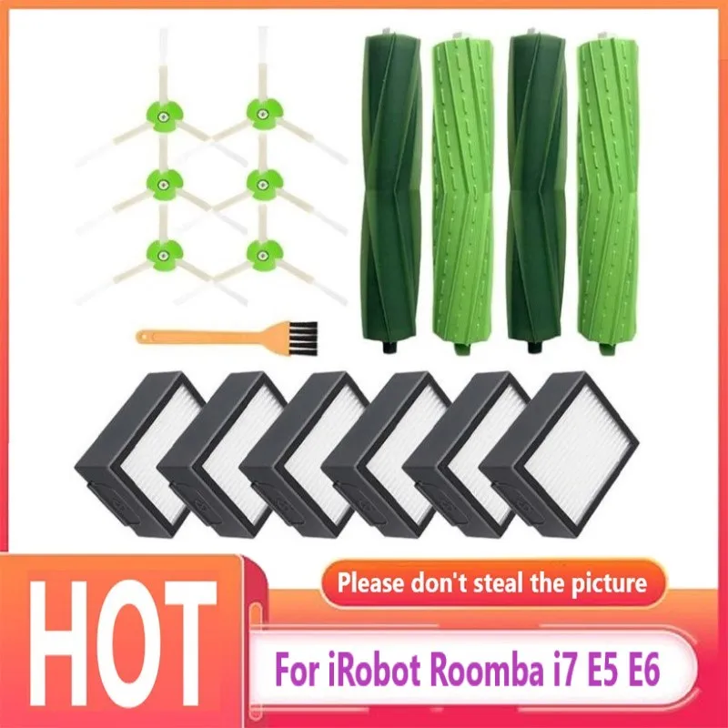 For iRobot Roomba i7 E5 E6 I Series Hepa Filter+Side Brush+Main Brush Roll Parts Robot Vacuum Cleaner Replacement Accessroies
For iRobot Roomba i7 E5 E6 I Series Hepa Filter+Side Brush+Main Brush Roll Parts Robot Vacuum Cleaner Replacement Accessroies