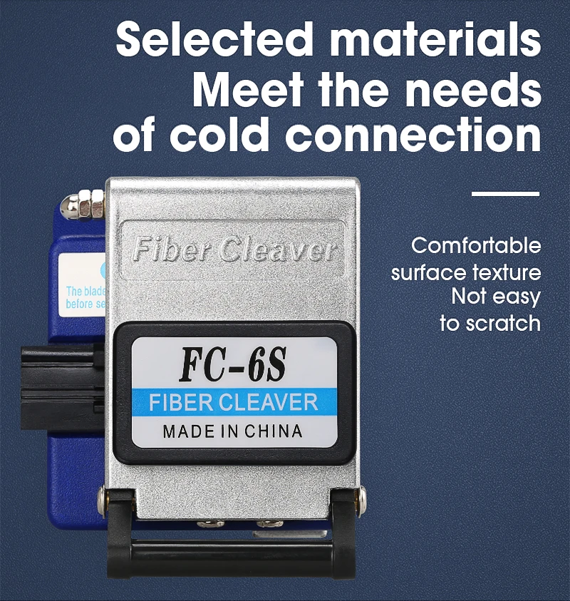 Fiber Optic Cleaver Optical Fiber Cleaver For FTTX FTTH Cutting Cleaver with Fiber Scrap Collector and Blue Guide FC-6S 
Fiber Optic Cleaver Optical Fiber Cleaver For FTTX FTTH Cutting Cleaver with Fiber Scrap Collector and Blue Guide FC-6S