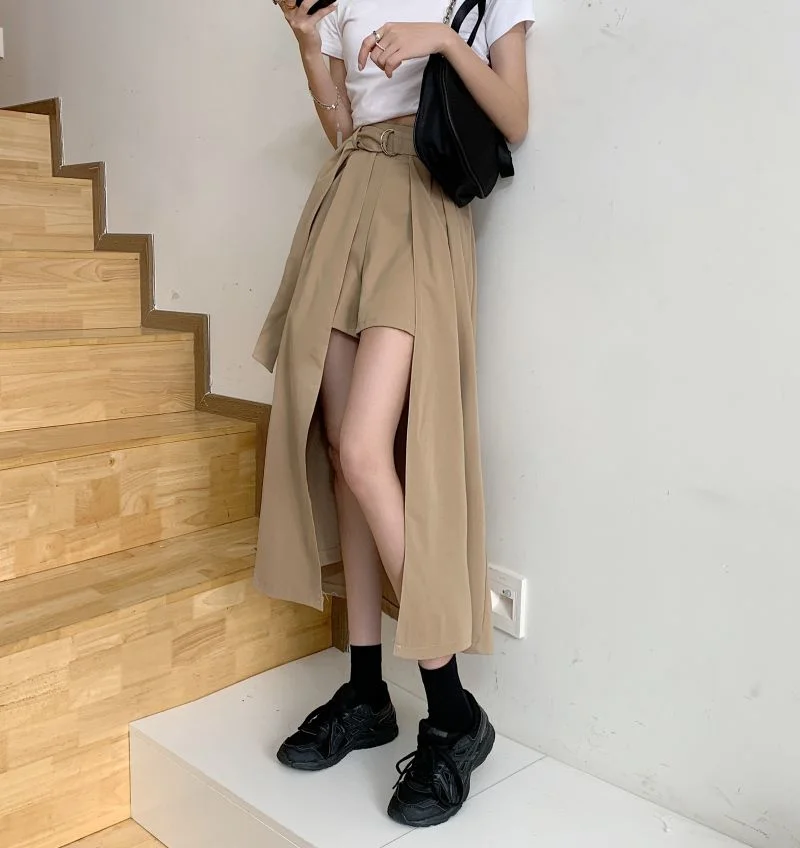 Khaki Mid-Length Skirt Women's Summer Design Sense Irregular Long Skirt High Waist A- line Skirt Pantskirt
Khaki Mid-Length Skirt Women's Summer Design Sense Irregular Long Skirt High Waist A- line Skirt Pantskirt