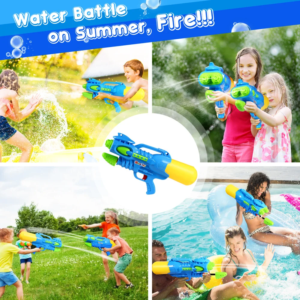 iBaseToy Large Water Guns with Shoulder Strap 2 Nozzles Kids Water Play Shooter Game Summer Swimming Pool Beach
iBaseToy Large Water Guns with Shoulder Strap 2 Nozzles Kids Water Play Shooter Game Summer Swimming Pool Beach