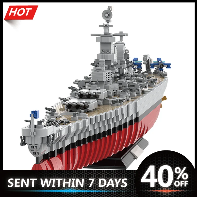 Military Lowa-Class Battleship-USS-Missouri Constructor Educational Children's Toys Building Blocks Bricks Kids Gift
Military Lowa-Class Battleship-USS-Missouri Constructor Educational Children's Toys Building Blocks Bricks Kids Gift