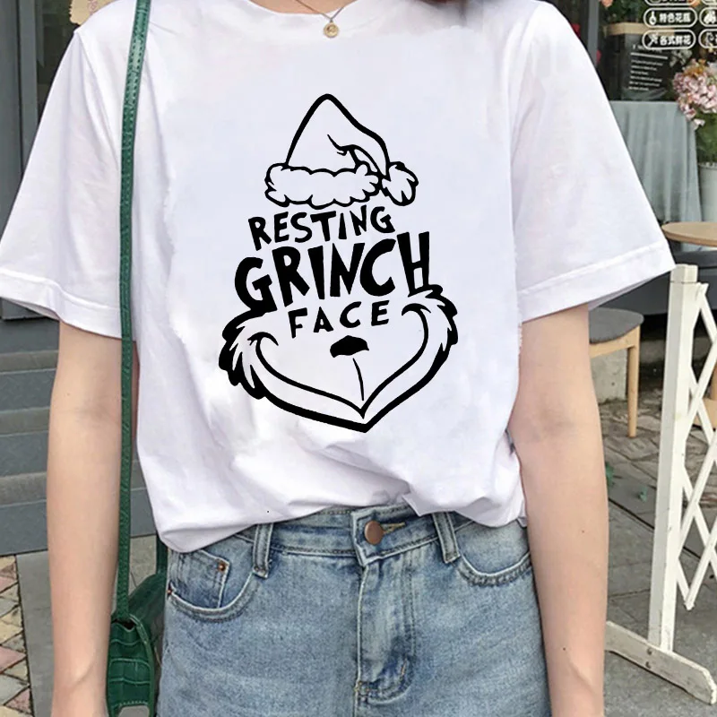 Female T-shirt Rest Grinch Face Christmas Print T-shirt Trendy And Fun Harajuku Graphic T-shirt Girl Top
Female T-shirt Rest Grinch Face Christmas Print T-shirt Trendy And Fun Harajuku Graphic T-shirt Girl Top
