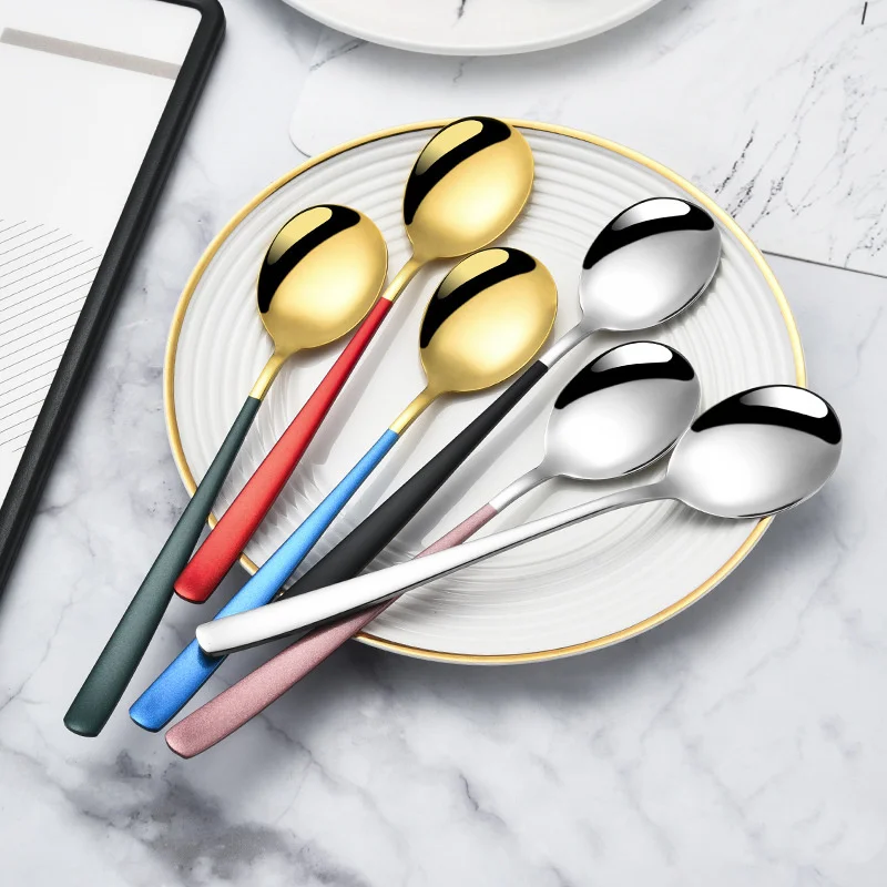 Stainless Steel Creative Ice Cream Spoon Coffee Spoon Cutlery Set Golden Cutlery Tableware Teaspoons
Stainless Steel Creative Ice Cream Spoon Coffee Spoon Cutlery Set Golden Cutlery Tableware Teaspoons