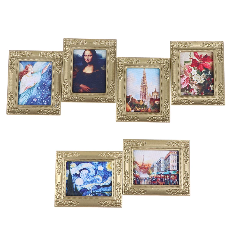 6 Styles Dollhouse Miniature 1:12 Mini Decorative Accessories Antique Manny Frame Oil Painting Mona Lisa DIY Wooden Doll House
6 Styles Dollhouse Miniature 1:12 Mini Decorative Accessories Antique Manny Frame Oil Painting Mona Lisa DIY Wooden Doll House