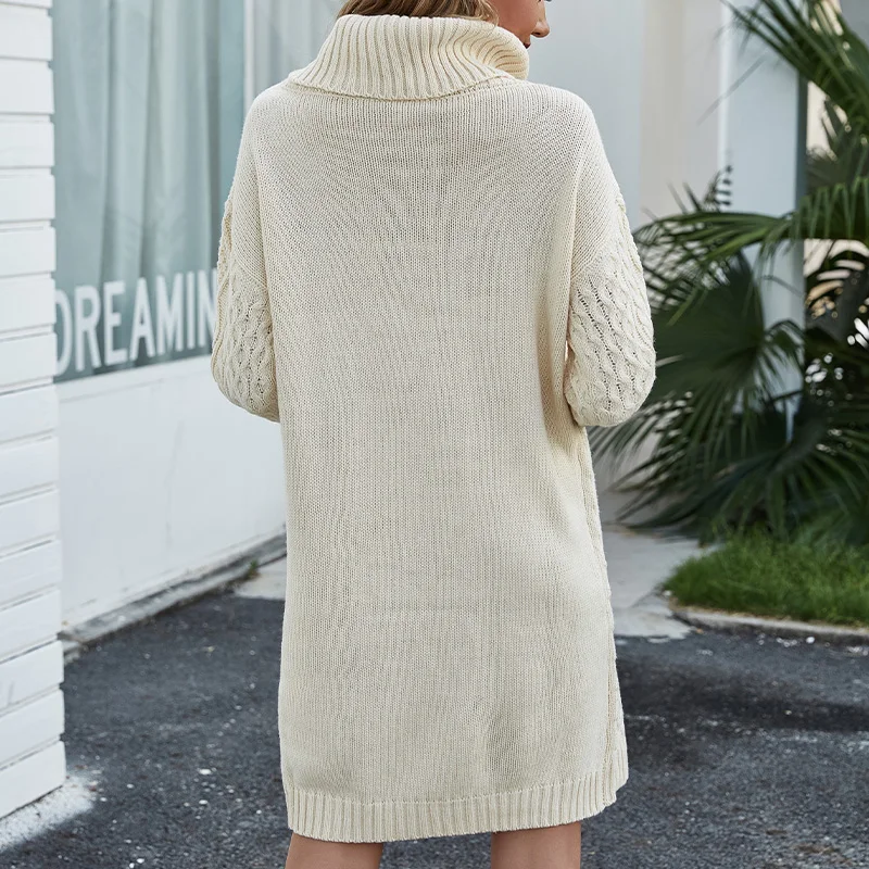 MIOFAR Autumn Sweater Dresses for Women Winter Fashion Casual Turtleneck Long Sleeved Solid Color Loose Women's Dress Elegant
MIOFAR Autumn Sweater Dresses for Women Winter Fashion Casual Turtleneck Long Sleeved Solid Color Loose Women's Dress Elegant