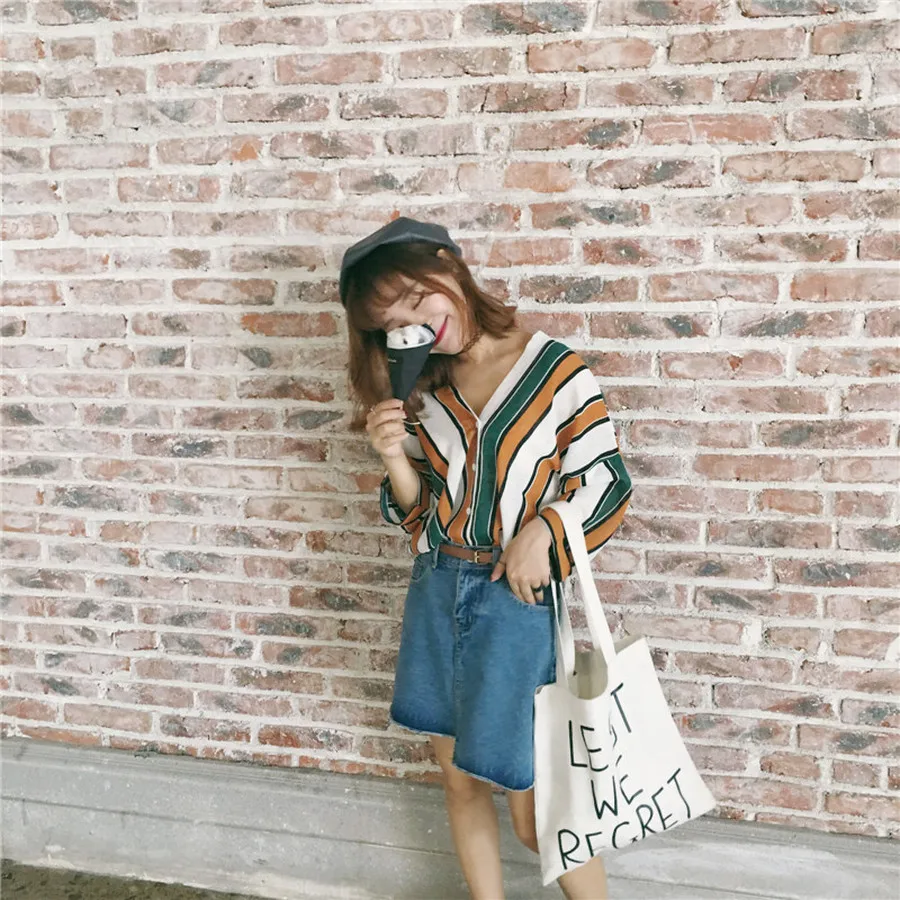 Striped Print Casual Shirt Women Splice Loose Slim V Neck Button Summer Top Ladies Fashion New Beach Tops Female
Striped Print Casual Shirt Women Splice Loose Slim V Neck Button Summer Top Ladies Fashion New Beach Tops Female