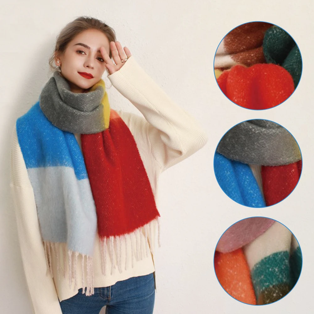 Winter Warm Thick Scarf Women Shawl Plaid Scarf Neck Long Tassel Autumn Winter Women Scarf 190*35cm
Winter Warm Thick Scarf Women Shawl Plaid Scarf Neck Long Tassel Autumn Winter Women Scarf 190*35cm