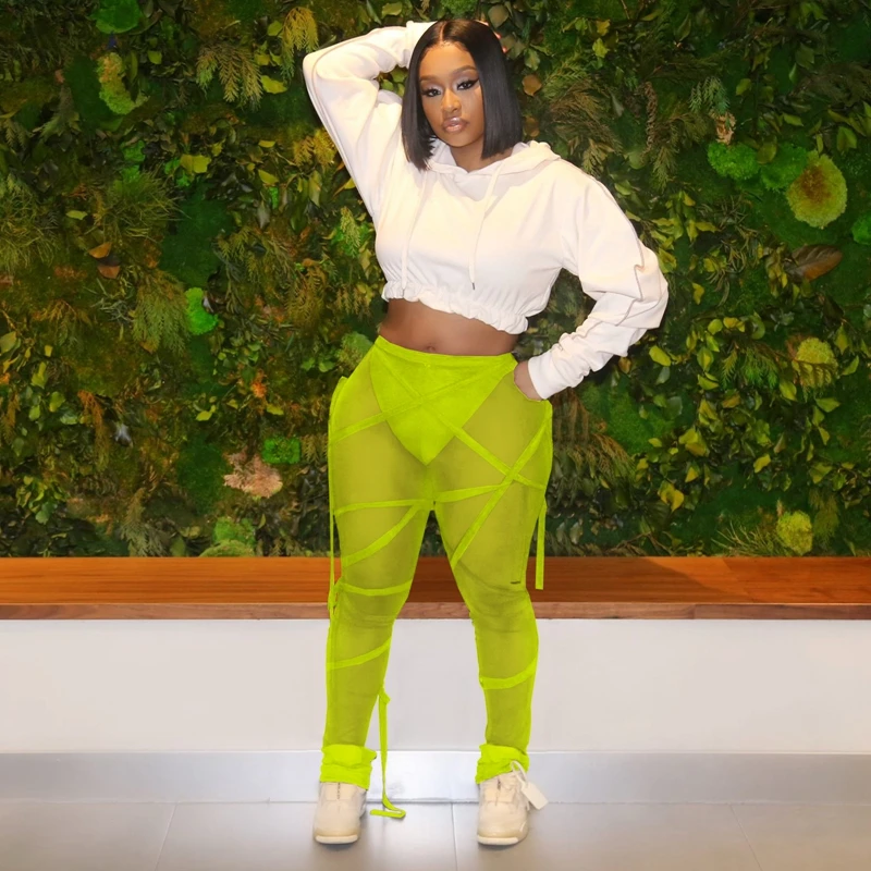 Spring Summer Sexy Women Clothing Mall Goth High-elastic Mesh Sheer Bandage Pants Fitness Sweatpants Streetwear Y2k Clothes
Spring Summer Sexy Women Clothing Mall Goth High-elastic Mesh Sheer Bandage Pants Fitness Sweatpants Streetwear Y2k Clothes