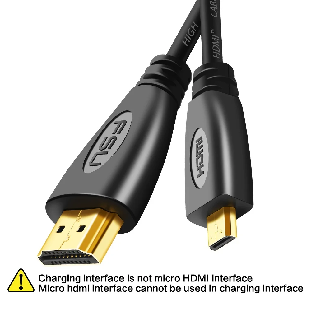 Micro HDMI-совместимый с HDMI-кабелем 1080P 3D 1 м 3 5 кабель позолоченным штекером для