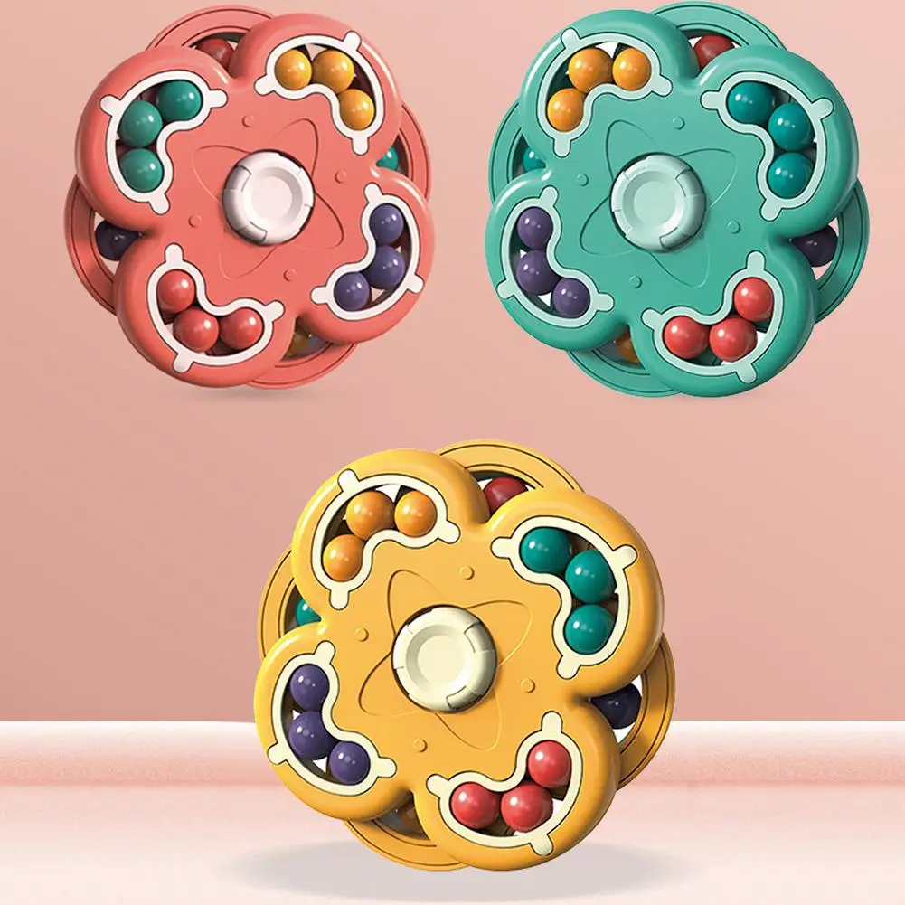 

Puzzle Ball Rotating Magic Beans Cube Fingertip Fidget Toys Kids Adults Stress Relief Decompression Toy Figit Spinners
