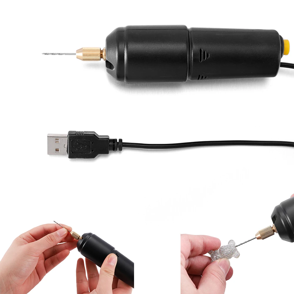 1Set 5V Electric Drill with USB Cable Portable Mini Small Handheld Micro USB Drill with 3pc Bits DC 5V Mini Hand Drill Set Tools 
1Set 5V Electric Drill with USB Cable Portable Mini Small Handheld Micro USB Drill with 3pc Bits DC 5V Mini Hand Drill Set Tools