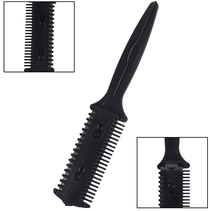 

Beauty Styling Bangs Brush Hairdressing Trimmers Hair Shaving Blades Cutting Thinning Pro Barber Hair Razor Comb Scissor Tools