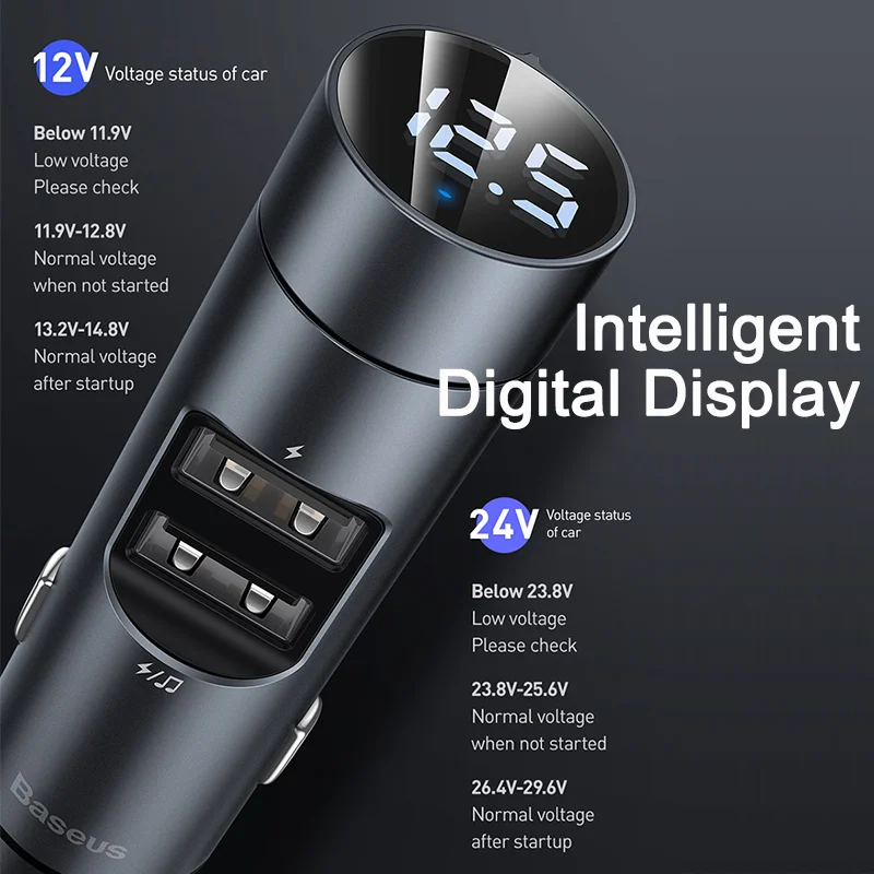 Автомобильное зарядное устройство с двумя USB-портами, FM-передатчик, Bluetooth, беспроводной автомобильный аудиоприемник, mp3-плеер, зарядное устр...
Автомобильное зарядное устройство с двумя USB-портами, FM-передатчик, Bluetooth, беспроводной автомобильный аудиоприемник, mp3-плеер, зарядное устр...