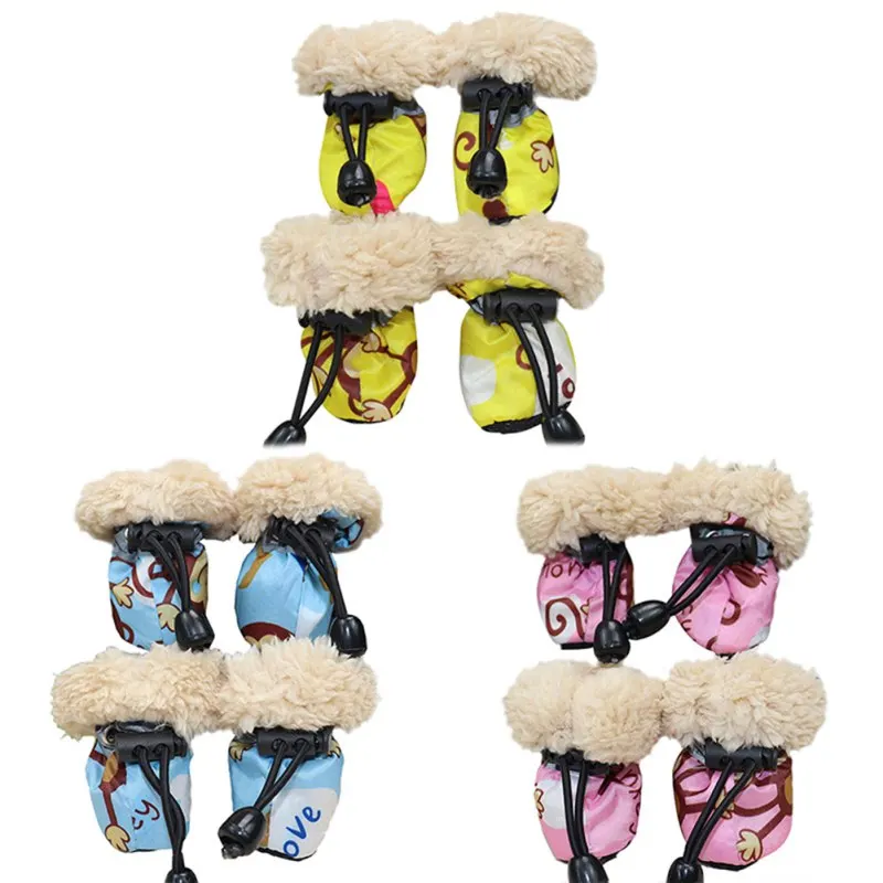 4pcs/set Waterproof Winter Pet Dog Shoes With Fleece Liner Anti-slip Rain Snow Boots Footwear Thick Warm Dogs Socks Booties
4pcs/set Waterproof Winter Pet Dog Shoes With Fleece Liner Anti-slip Rain Snow Boots Footwear Thick Warm Dogs Socks Booties