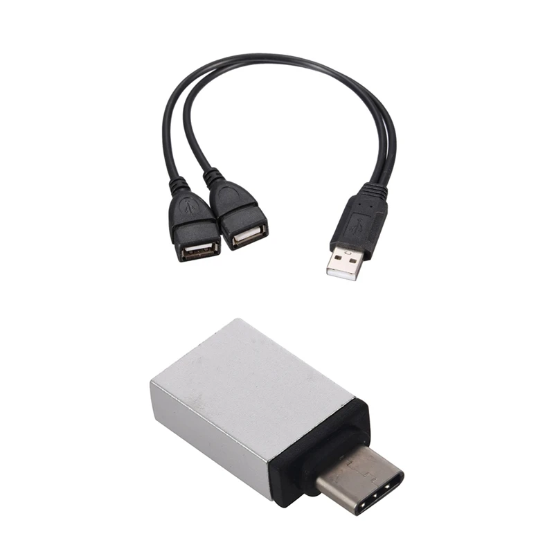 

Y-образный разветвитель и переходник из сплава USB 3,1 Type C папа к USB 3,0 мама OTG адаптер для зарядки и передачи данных