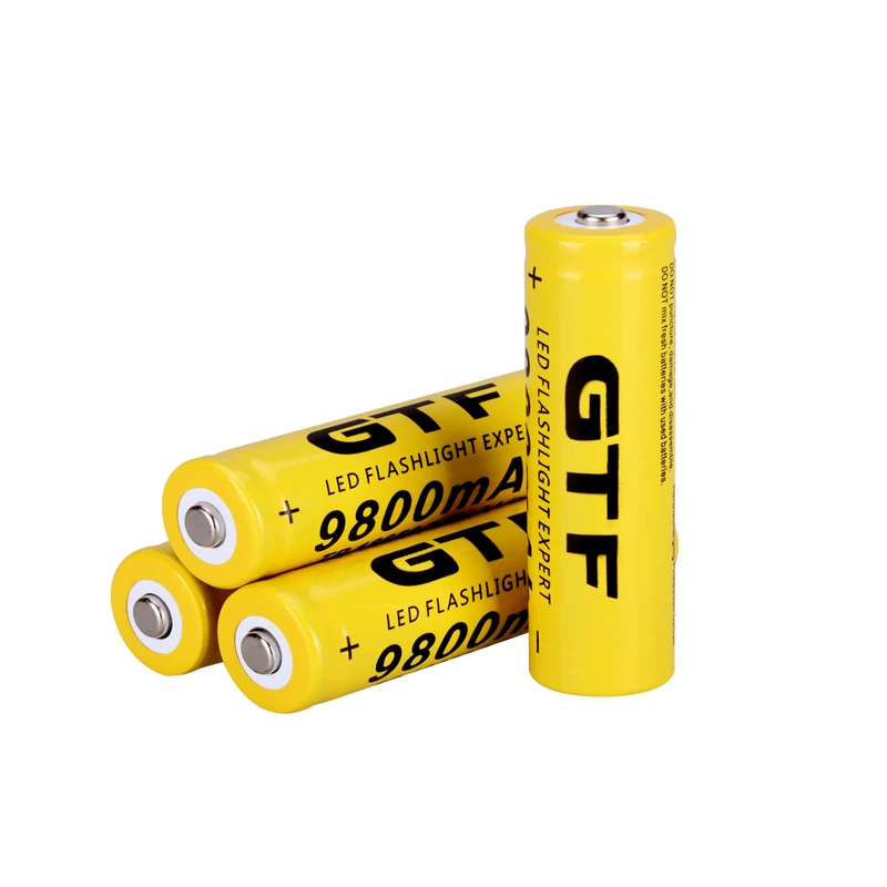 GTF3.7V 18650 Battery Rechargeable Li-ion for LED Torch Flashlight 9800mah Batteries accumulator battery Cell | Электроника