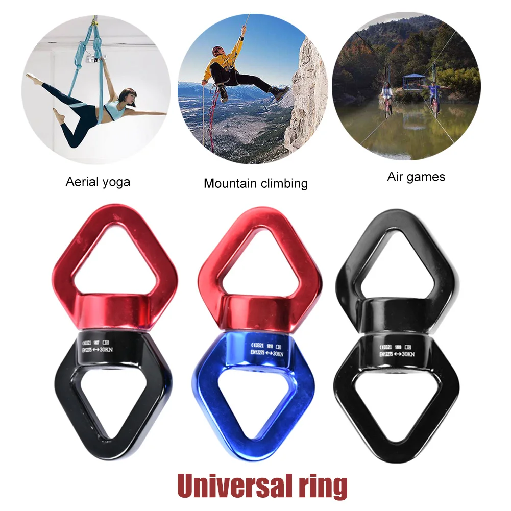 NEW 30KN Yoga Accessories Universal Ring Gimbal Ring Rotary Connector Rotational Hammock Swing Spinner Rope Swivel Connector
NEW 30KN Yoga Accessories Universal Ring Gimbal Ring Rotary Connector Rotational Hammock Swing Spinner Rope Swivel Connector