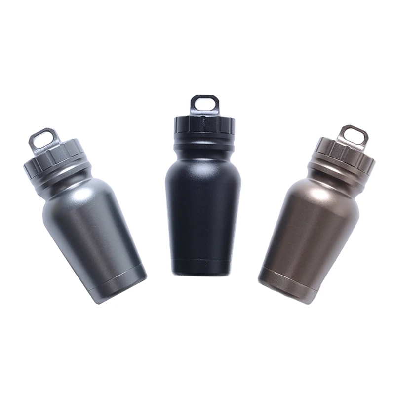Aluminum Alloy Waterproof Canister Medicine Seal Capsule Bottle Outdoor Camping EDC Tool Waterproof Bottle rb
Aluminum Alloy Waterproof Canister Medicine Seal Capsule Bottle Outdoor Camping EDC Tool Waterproof Bottle rb